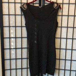 Black dress with sequin shoulders